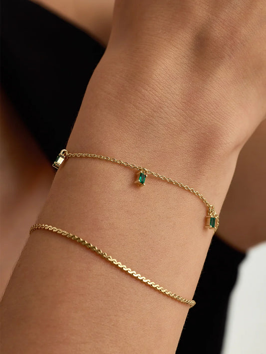 Baguette Emerald Bracelet
